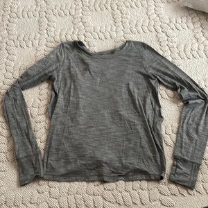Lululemon open tie back long sleeve top